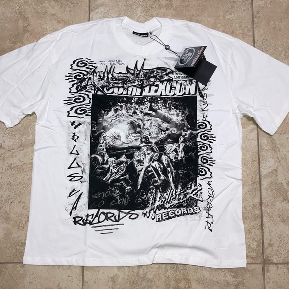 Hellstar Other - White Graphic Tee with Black Print